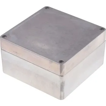 Rozvaděč Skříň IP66 barva Stříbrná Odlévaný hliník 180 x 180 x 100mm Neopren