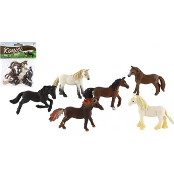 Figurka Kůň malý 6ks plast 6-7cm v sáčku