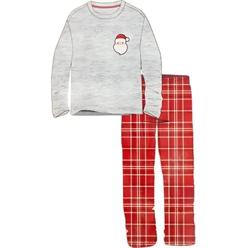 Pánské pyžamo Textilomanie Christmas pánské vánoční pyžamo šedé/červené