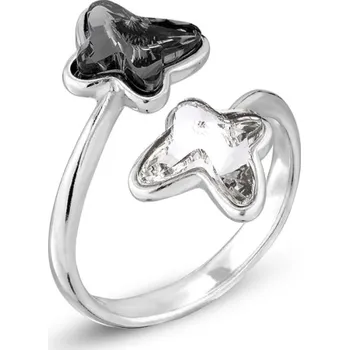 Prsten Prsten se Swarovski Elements motýlci Silver Night