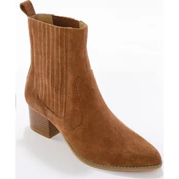 Dámské kozačky Nízké kozačky ve western stylu, kůže medová 39