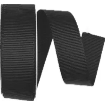 Stuha Stuha rypsová ELEGANCE BLACK černá 25mm x 3m (7,- Kč/m) (Stuha rypsová, černá, lesklá, oboustranná)