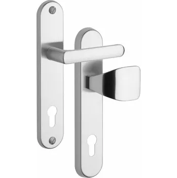 Dveřní kování ROSTEX Bezpečnostní kování BK 802/O Exclusive Provedení: Knoflík PZ (klika/knoflík pro FAB), Rozteč: 72 mm, Povrch: Nerez chrom (0100)