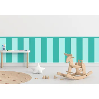 Tapeta Textilní samolepící tapeta - Obdélník - Tyrkysová barva Kombinace, 60cm