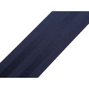 Hladký popruh s leskem šíře 50 mm METRÁŽ - 3 modrá tmavá