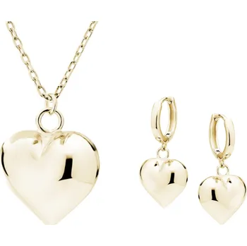 Souprava šperků Pozlacená sada šperků LÁSKA Ag 925/1000