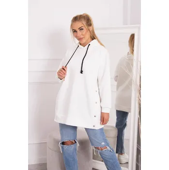 Dámská mikina Zateplená mikina se zapínáním na druky ecru UNI