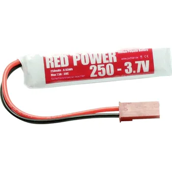 RC vybavení Red Power 17032 akupack Li-Pol (modelářství), 3.7 V, 250 mAh, Softcase, JST