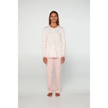 Pánská móda Vamp - Pohodlné dámské pyžamo 19917 - Vamp cream L