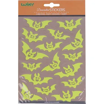 samolepka Wiky Nálepky svítící ve tmě 25x14,4 cm Netopýři
