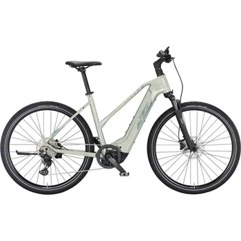 Elektrokolo Dámské elektrokolo KTM MACINA CROSS 720 28" 750 Wh 2024 Dew silver (grey+blue) Barva: Stříbrná, Velikost: M Bosch CX Smart System, PowerTube 750 Wh, Deore 10sp, Dew silver (grey+blue)
