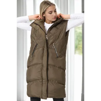 Pánská vesta Z6743 DEWBERRY WOMEN'S VEST-KHAKI-1 dewberry hnědá 3068758
