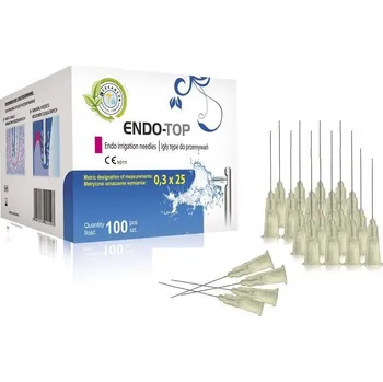 Injekční jehla Endojehla Endo-Top k výplachům kořenových kanálků 0,30 x 25 mm, 100 ks