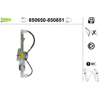 Stahovačka okna Zvedací zařízení oken VALEO 850650