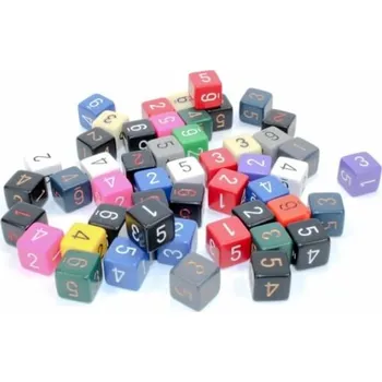 Příslušenství k deskovým hrám Šestistěnná kostka Opaque D6 Loose Polyhedral Dice CHX29406 - 1 ks
