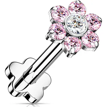 Piercing Šperky4U PUSH IN piercing do brady / ucha TITAN 1,2 x 8 mm - TIT1192-P