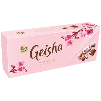 Cukrovinka Bonboniéra GEISHA 270 g - VÝPRODEJ !!! DMT: 7/2022 (Mléčné čokoládové bonbóny s lískovými oříšky a nugátem)