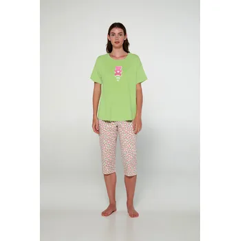 Dámské noční prádlo Vamp - Pyžamo s krátkými rukávy 20255 - Vamp pistachio M