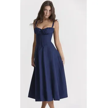 Dámské šaty Elegantní šaty na večer ve stylu vintage Velikost: S, Barva (Varianta): Tmavě modrá