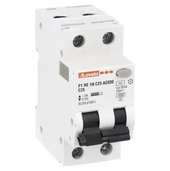 Proudový chránič Proudový chránič RCBO 1P plus N 25A vypínací citlivost 30mA, rozsah: P1