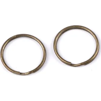 Kroužek na klíče Ø25 mm 10ks - 2 staromosaz