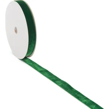 Stuha Sametová stuha 15 mm Zelená