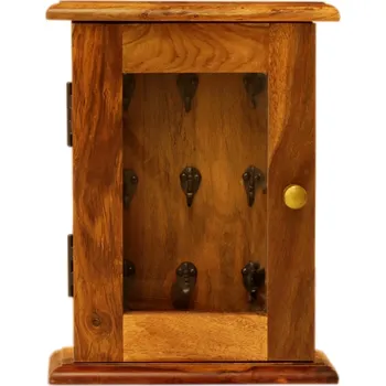 Skříňka na klíč Prosklená skříňka na klíče 30x40x10 z dřeva palisandr