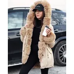 Dámský kabát DSTREET CHARMFUR BÉŽOVÁ XL