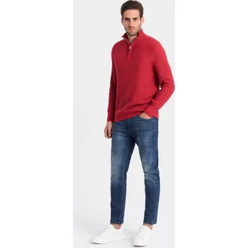 Pánský svetr Pánský svetr OMBRE OM-SWZS-0105 RED XL