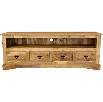 Televizní stolek Dřevěný tv stolek z masivu mango 160x60x45
