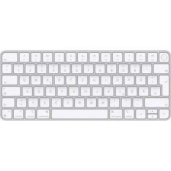 Apple Magic Keyboard Touch ID Bluetooth® klávesnice německá, QWERTZ, Macintosh bílá nabíjecí, čtečka otisků prstů