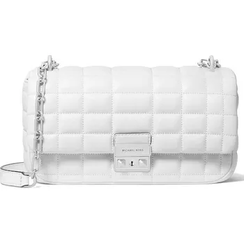 Michael Kors Tribeca Large Quilted Leather Shoulder Bag Optic White