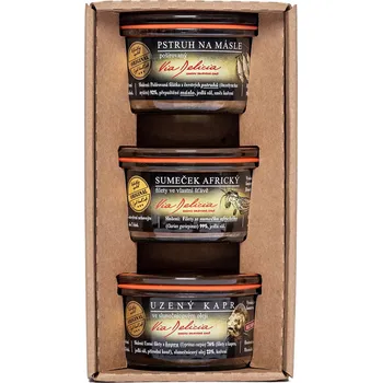 Dárkový potravinový koš Via Delicia Rybářské trio