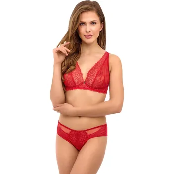 Podprsenka Měkká podprsenka Lupo 2523 bralette Červená 65H