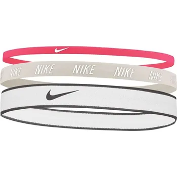 Čelenka Sada čelenek NIKE Headbands 3-pack Pink-Iron-White růžová/bílá