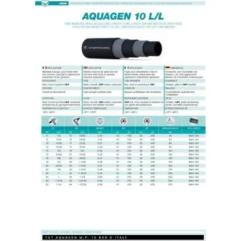 Zahradní hadice HADICE AEROTEC 10 V - tlaková hadice pro vzduch a kapaliny, SBR, 10 Bar, černá -30/+80°C, 25/33 mm