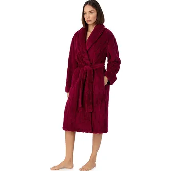 Dámský župan DKNY dlouhý župan YI60027 vínový - Vínová / M