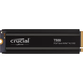 SSD disk Crucial T500/4TB/SSD/M.2 NVMe/Černá/Heatsink/5R CT4000T500SSD5