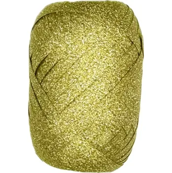 Stuha Stuha vázací GLAMOUR GOLD glitrová zlatá 5mm x 10m (Stuha vázací, glitrová zlatá, polypropylénová)