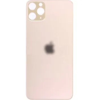 Náhradní kryt pro mobilní telefon Apple Sklo zadního krytu s větším otvorem na kameru iPhone 11 Pro Max - zlaté