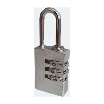 Visací zámek Ne Kódový visací zámek, Hliník Vnitřní, venkovní 3mm třmen, Stříbrná