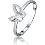 JVD Dětský stříbrný motýlkový prsten se zirkonem SVLR0755SH2Z246