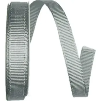 Stuha Stuha rypsová ELEGANCE SILVER stříbrná 15mm x 4m (5,- Kč/m) (Stuha rypsová, stříbrná, lesklá, oboustranná)