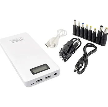 Powerbanka XTPower XT-16000 QC3 powerbanka Li-Ion, 15600 mAh, USB, DC zásuvka 3,5 mm, bílá, Indikátor stavu