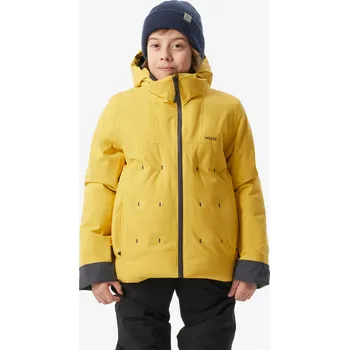 WEDZE Chlapecká lyžařská bunda hřejivá nepromokavá 6–14 let 500 Warm 14 LET ŽLUTÁ