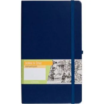 Set školních potřeb Notes A6 kieszonkowy z gumką ROMANTYZM LINIA GRANATOWY (PL)