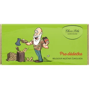 Čokoláda Dárková belgická čokoláda 100 g PRO DĚDEČKA - mléčná (dárková čokoláda s věnováním)