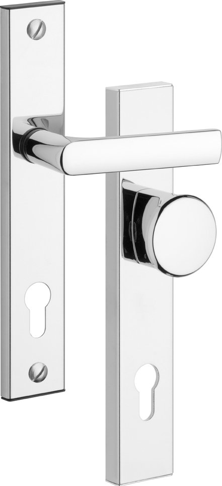 ROSTEX Bezpečnostní kování BK 802 Provedení: Knoflík PZ (klika/knoflík pro FAB), Rozteč: 72 mm, Povrch: Nerez chrom (0100)
