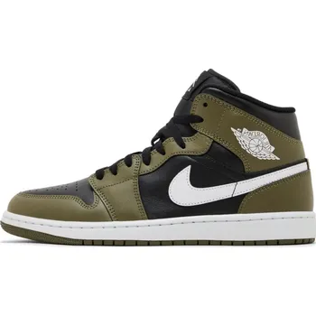 Dámská móda Air Jordan Jordan 1 Mid "Black White Olive" Velikost: 41