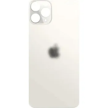 Náhradní kryt pro mobilní telefon Apple Sklo zadního krytu s větším otvorem na kameru iPhone 11 Pro - stříbrné